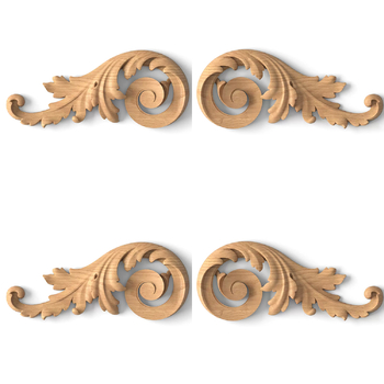 Acanthus scroll corner appliques| Pair (Left & Right)